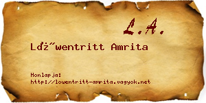 Löwentritt Amrita névjegykártya
